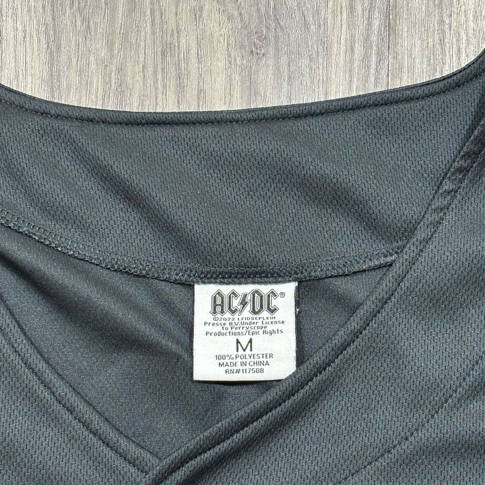 ACDC For Those About To Rock 2022 Jersey Baseball Black Mens Medium Double sided - Picture 3 of 6